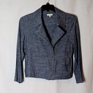 Linen Blend Cropped Blazer by Max Studio. Great transition piece for Springtime